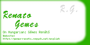 renato gemes business card